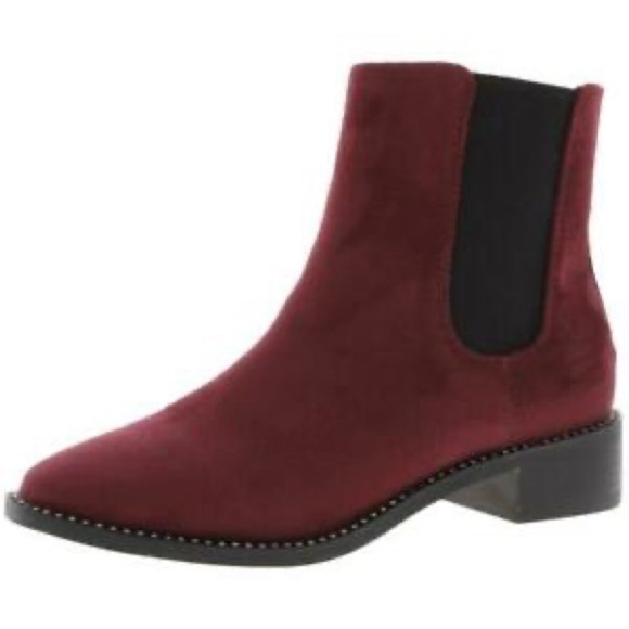 Bebe Midolo Wine Colored Chelsea Booties Size 10 - Picture 1 of 6